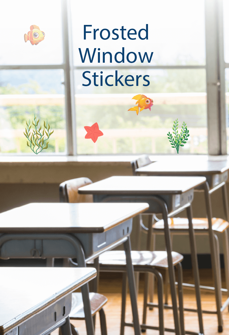 Theme Frosted Window Stickers