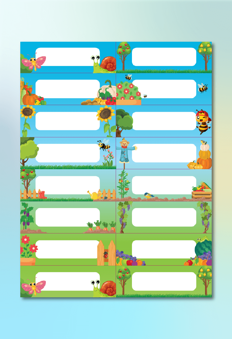 Adhesive Blank Labels