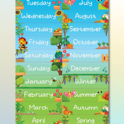 Days of the Week and Months of the Year Stickers