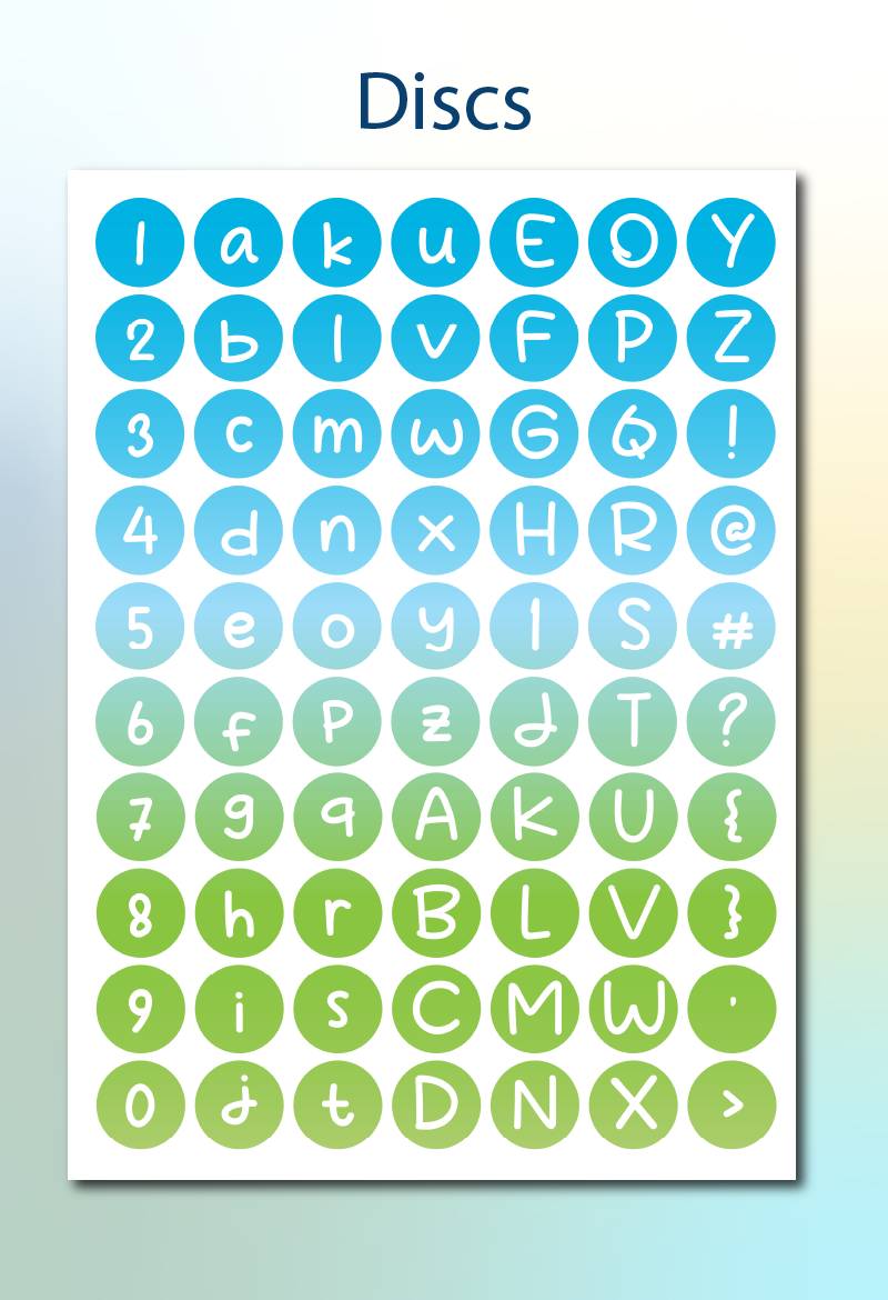 Number and Alphabet Discs