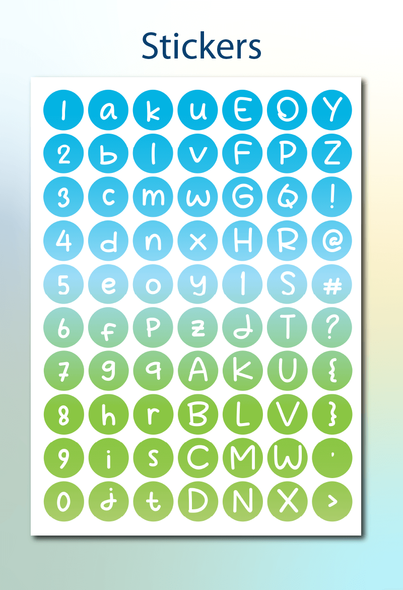 Number and Alphabet Stickers
