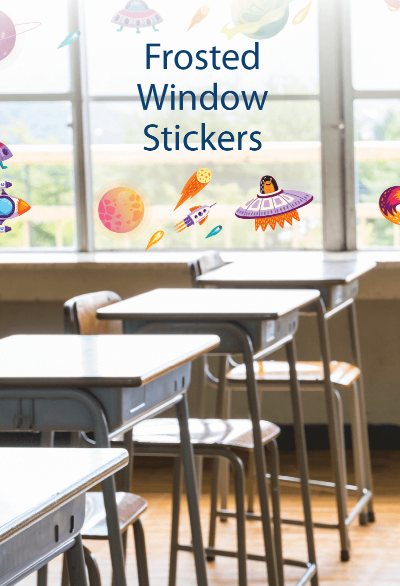 Theme Frosted Window Stickers