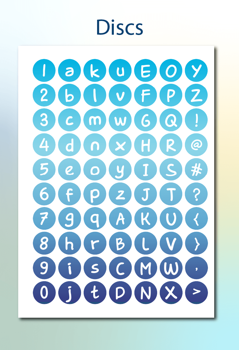 Number and Alphabet Discs
