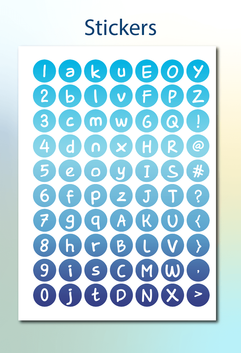 Number and Alphabet Stickers