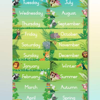 Days of the Week and Months of the Year Stickers
