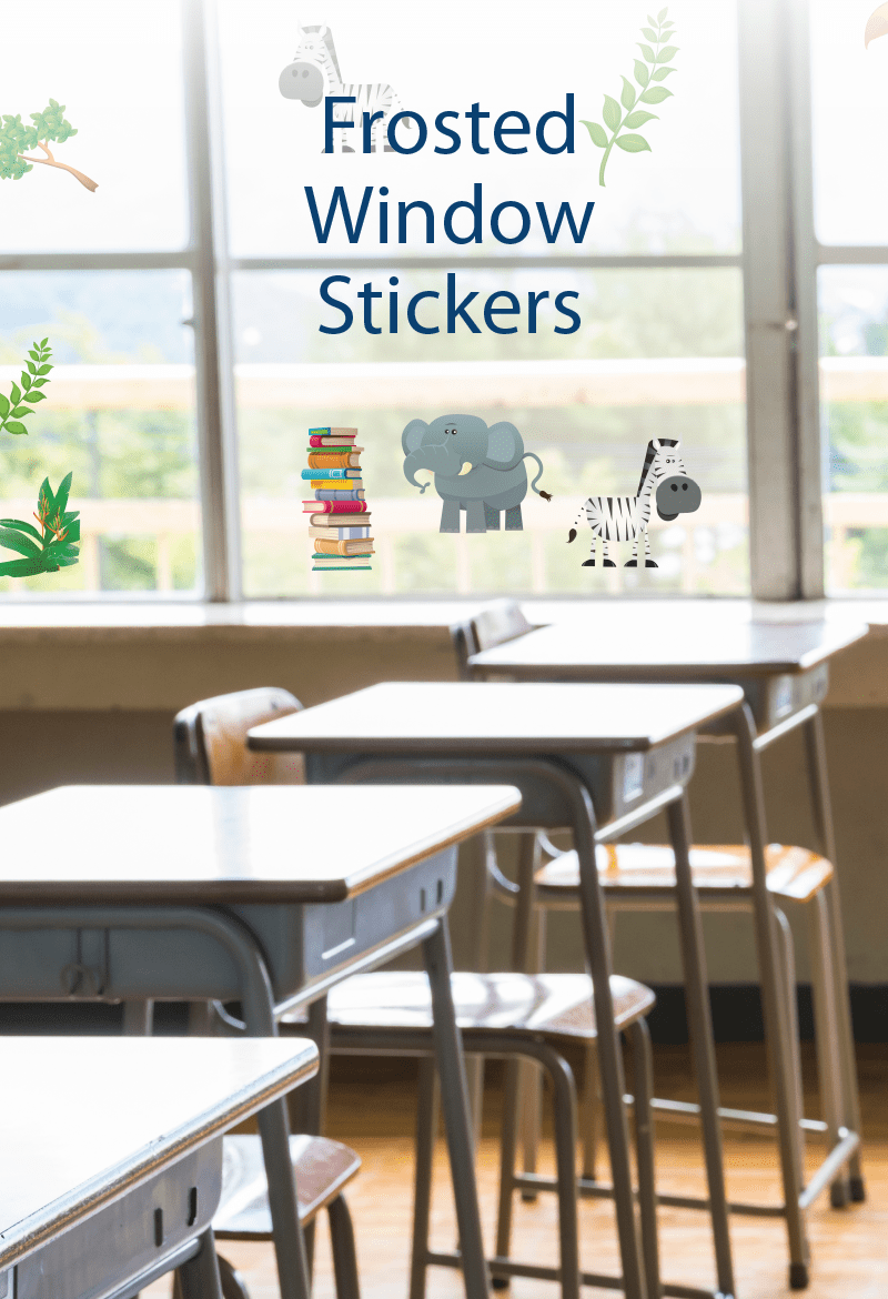 Theme Frosted Window Stickers