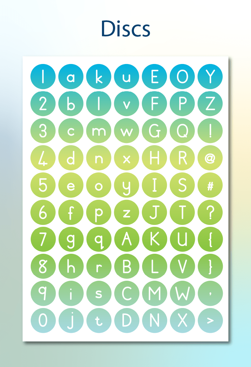 Number and Alphabet Discs